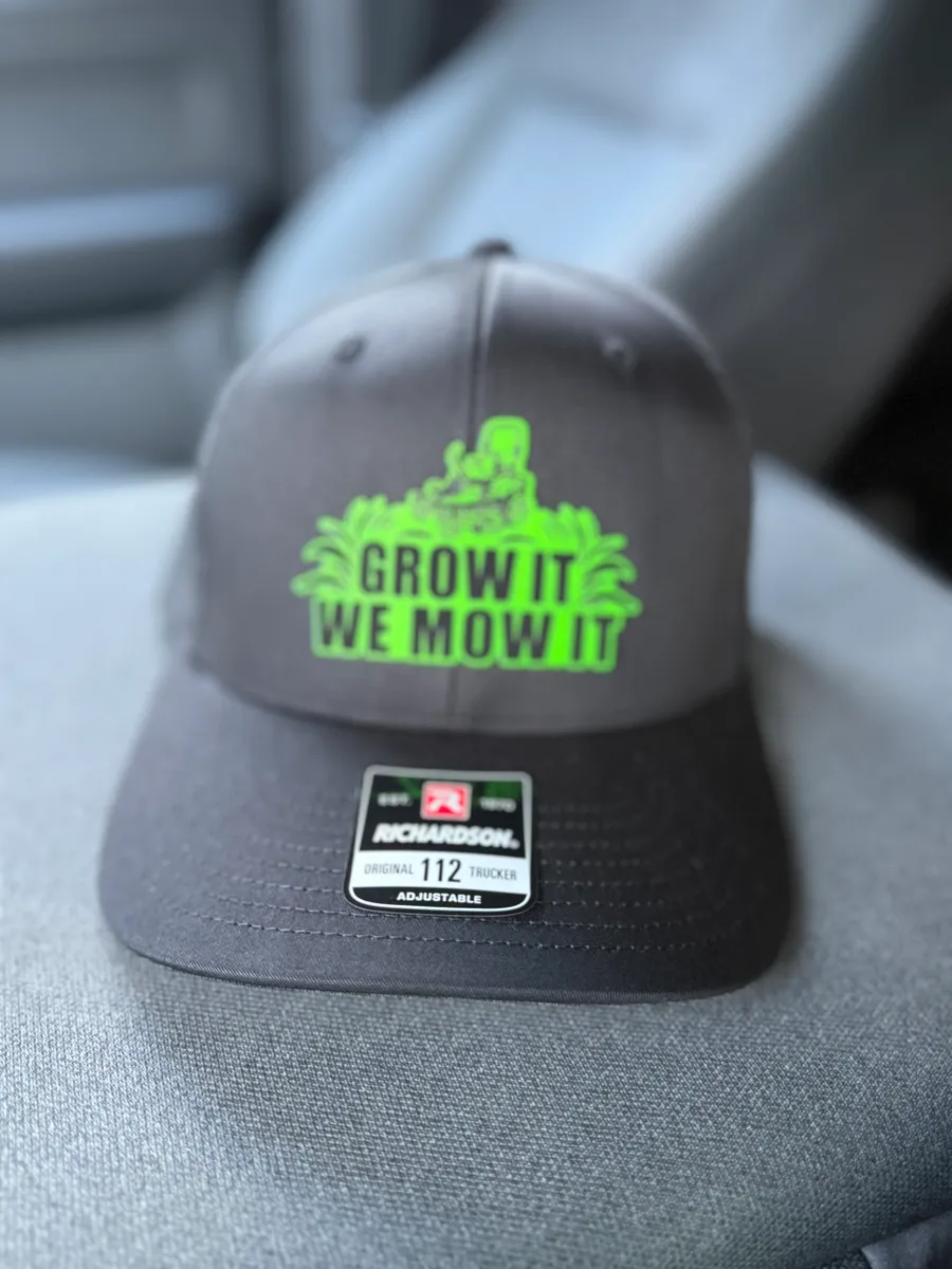 Grow It We Mow It Hats (Patch Logo)