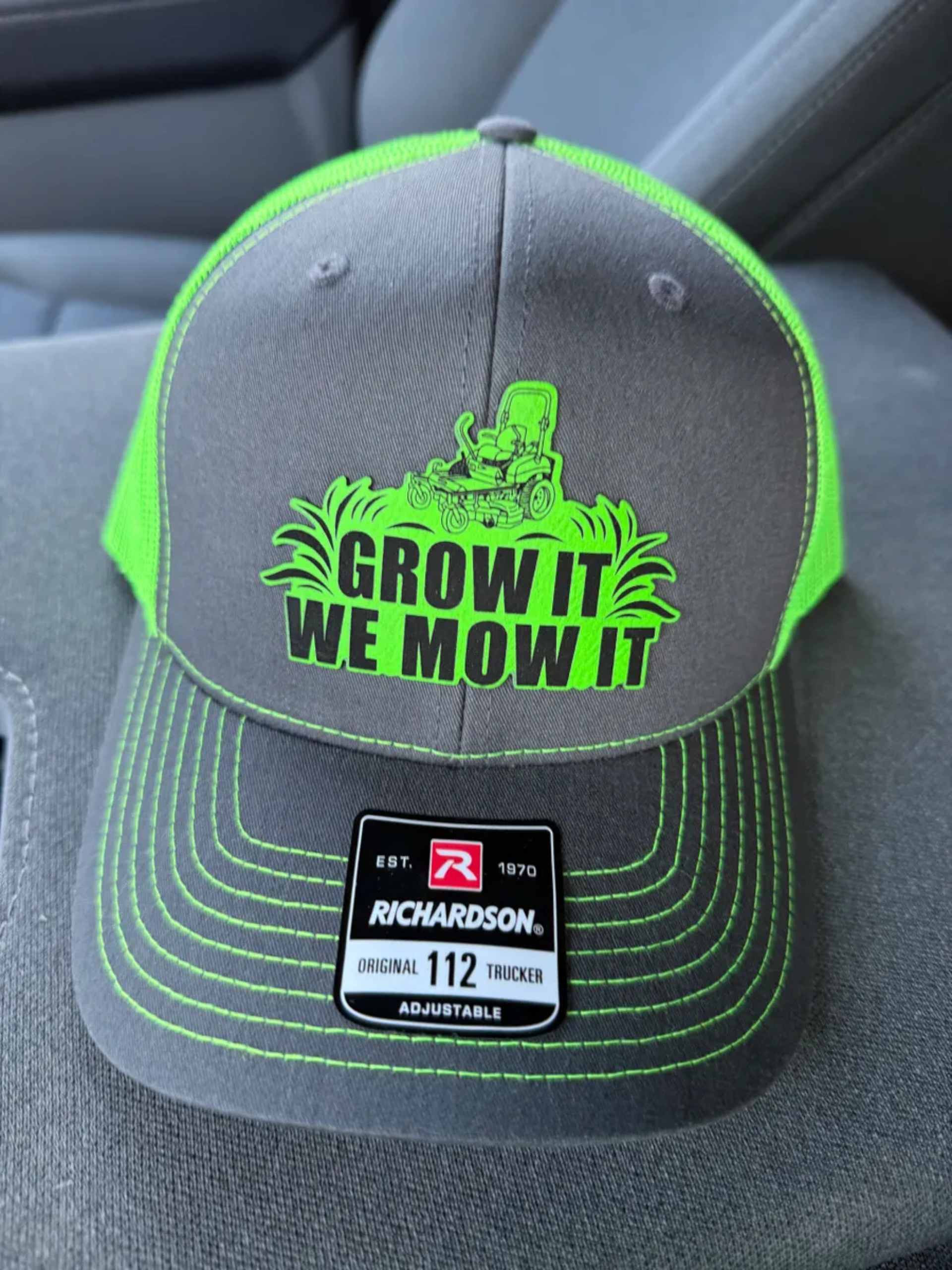 Grow It We Mow It Hats (Patch Logo)