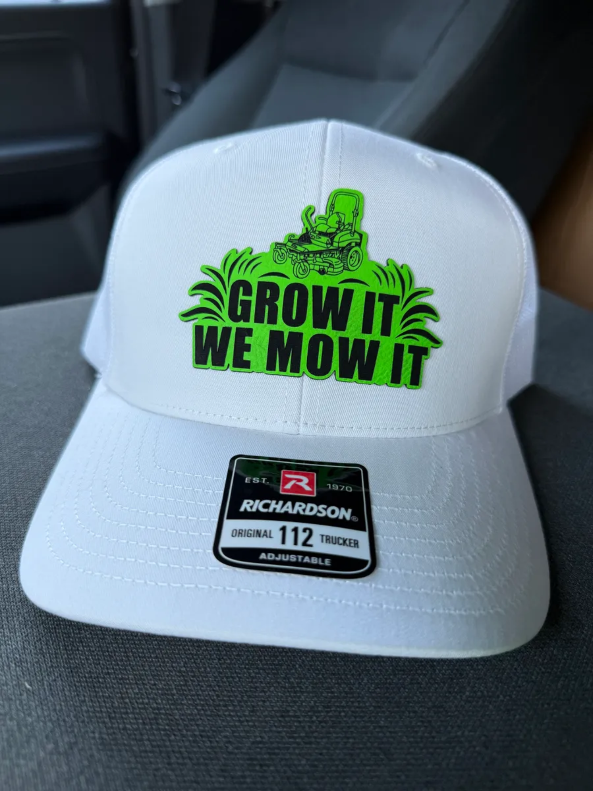 Grow It We Mow It Hats (Patch Logo)