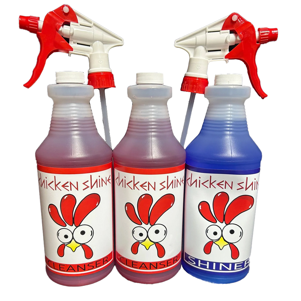 Chicken Shine Starter Kit | 2 Quarts Cleanser & 1 Quart Shiner (Clean & Protect)